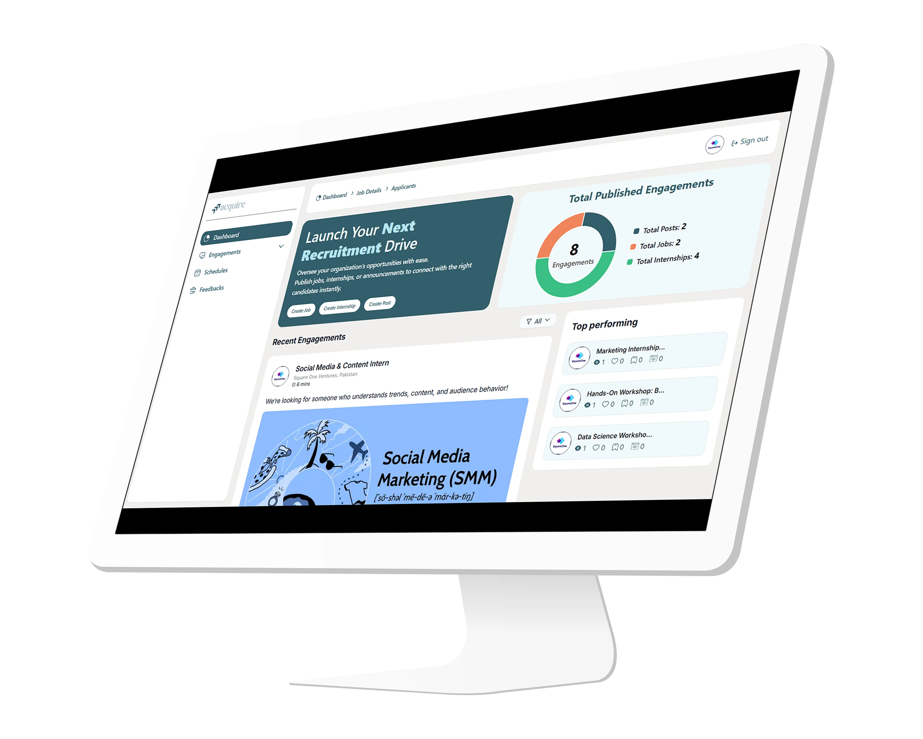 one recruitment dashboard